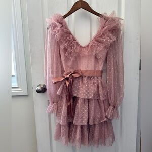 Simplee by Shien Blush Polka Dot Dress